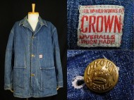 40’s Vintage Denim Jacket CROWN クラウン デニムカバーオール チェンジボタン 買取査定