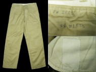 30’s Vintage MILITARY CHINOS チノパンツ メタルボタン 買取査定