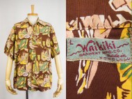 50’s Aloha shirt Waikiki ワイキキ ハワイアンシャツ オールオーバー 買取査定