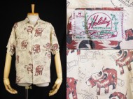 40’s Vintage Aloha shirt Holiday ハワイアンシャツ オールオーバー 買取査定