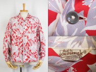 50’s Aloha shirt CALIFORNIA 長袖ハワイアンシャツ ハイビスカス 買取査定