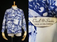 40’s Aloha shirt Cal Sun ピクチャー柄 ハワイアンシャツ 買取査定