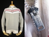 50’s OLD SWEAT SHIRT ハーフジップスウェット 襟付き 雪柄 買取査定