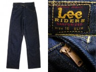 50’s Lee リー 赤タグ ボーイズ デニムパンツ 股リベ デニムパンツ 濃紺 買取査定