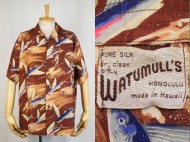 40’s Aloha shirt WATUMULL’S シルク ハワイアンシャツ トビウオ 買取査定