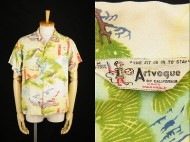 50’s Hawaiian Shirts Artvogue アートボーグ ハワイアンシャツ 和柄 縮緬 買取査定