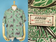 50’s Aloha shirt ARROW ハワイアンシャツ オールオーバー 買取査定