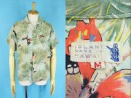 50’s IOLANI イオラニ ハワイアンシャツ 縮緬 蝶 買取・査定